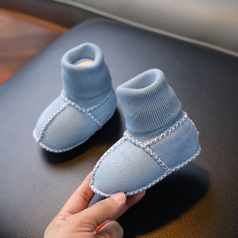 ファーストシューズもこもこあったかソックスブーツ