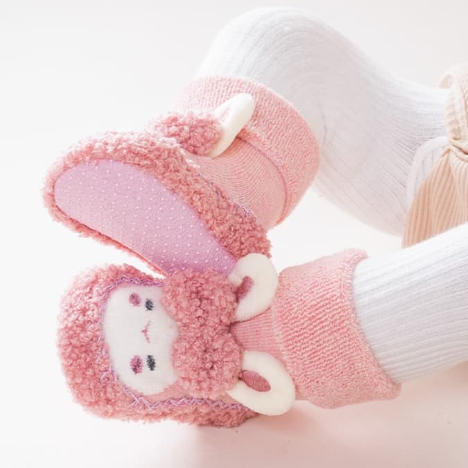 ファーストシューズもこもこうさぎのルームソックス