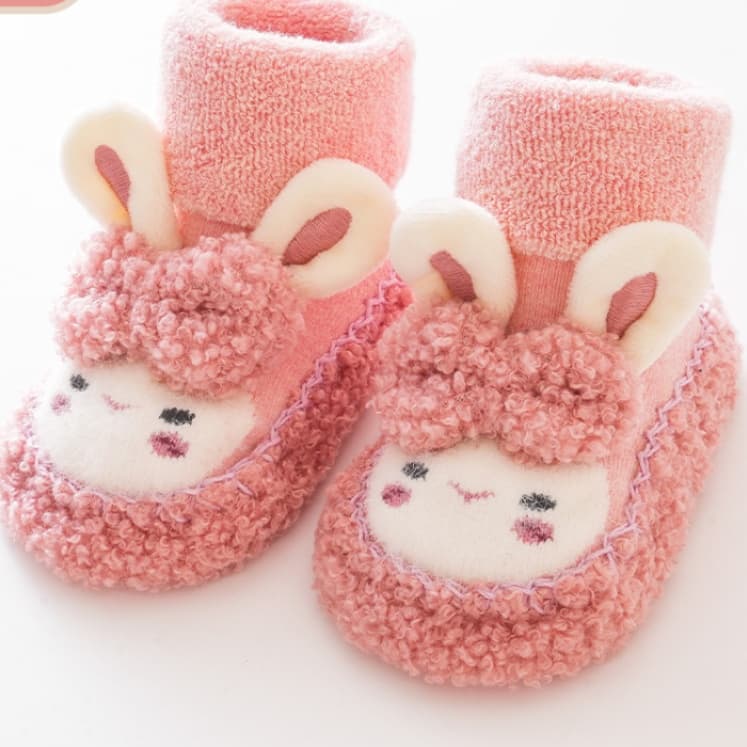 ファーストシューズもこもこうさぎのルームソックス