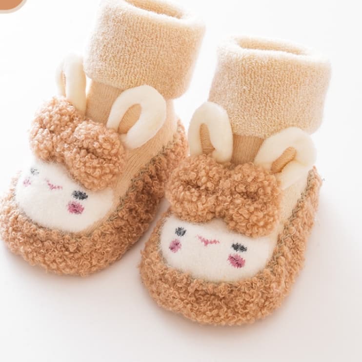 ファーストシューズもこもこうさぎのルームソックス