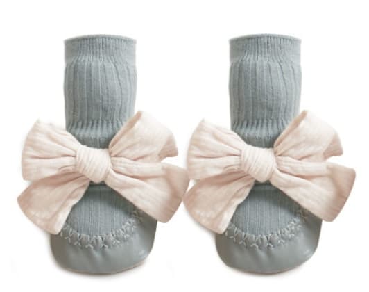 ファーストシューズふわもこリボン付きファーストシューズ