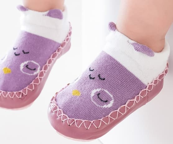 ファーストシューズもこもこ動物園ルームシューズ