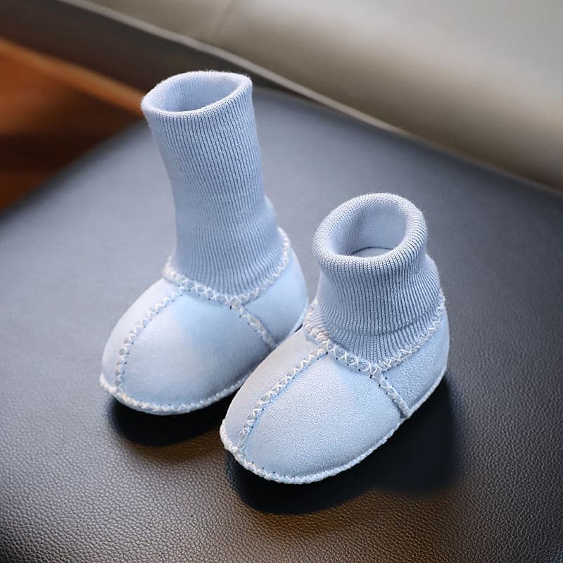 ファーストシューズもこもこあったかソックスブーツ