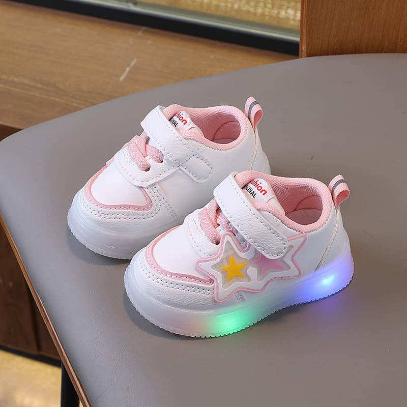 ファーストシューズ星かがやくライト付きファーストシューズ
