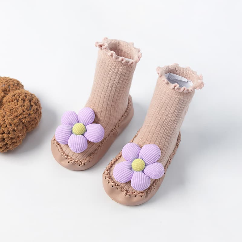 ファーストシューズお花のおめかしルームソックス