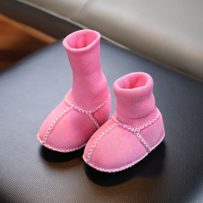 ファーストシューズもこもこあったかソックスブーツ