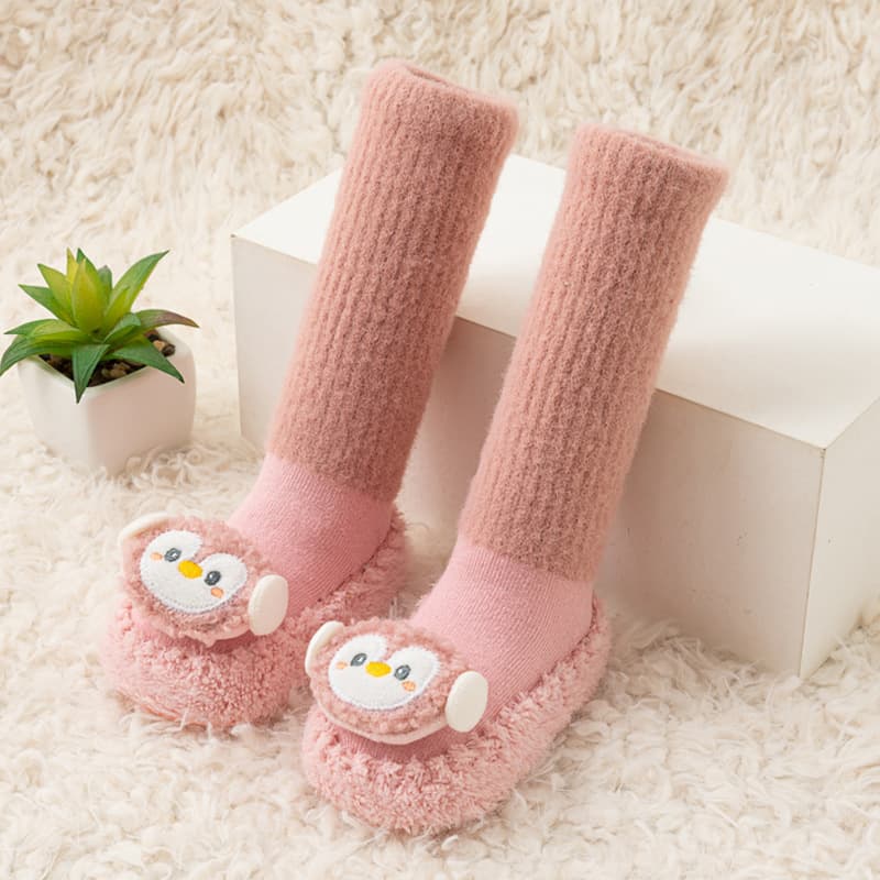 ファーストシューズふわもこペンギンのおめかけルームシューズ