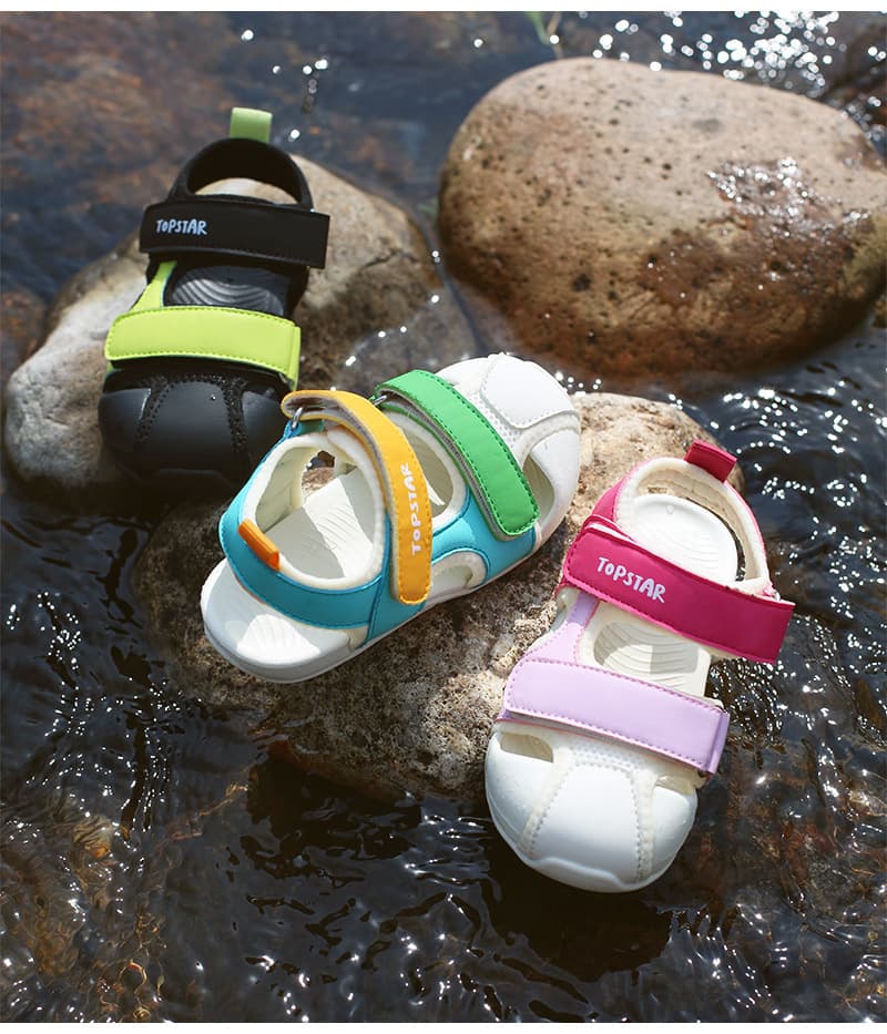 ファーストシューズふわもこ安心ベビーサンダル