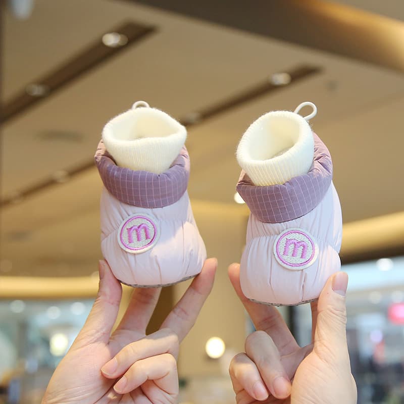ファーストシューズふんわりリボンベビーブーティ