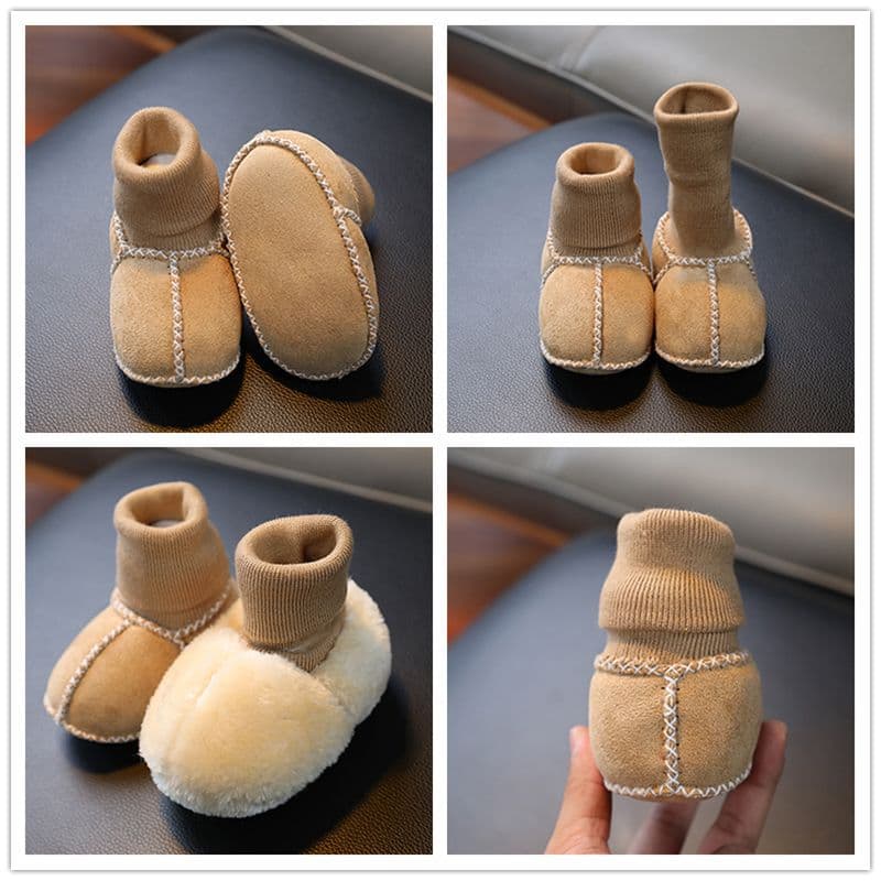 ファーストシューズもこもこあったかソックスブーツ