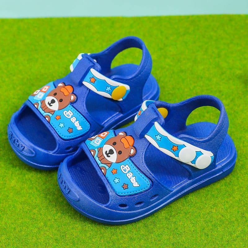 ファーストシューズくまさんデザイン やわらか ベビーサンダル