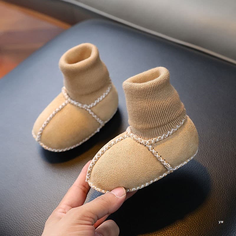 ファーストシューズもこもこあったかソックスブーツ