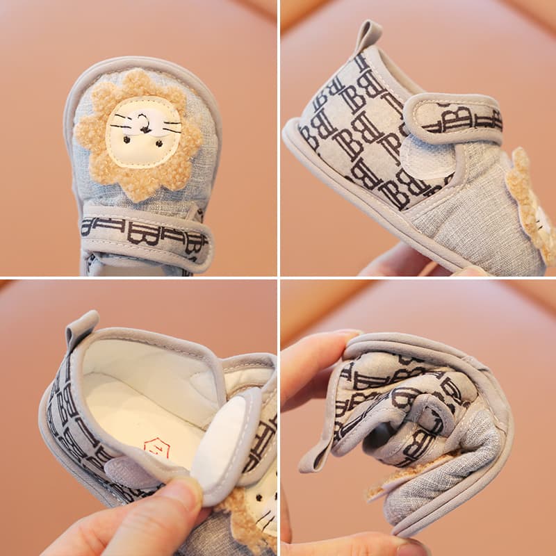 ファーストシューズ ふわもこ動物お出かけシューズ